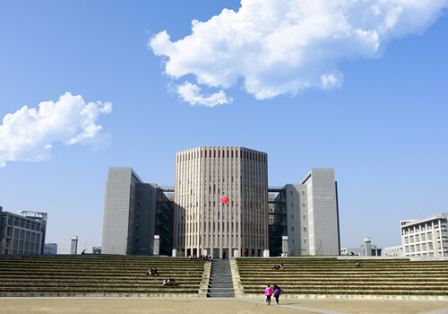 安徽大学校区航拍风景图片