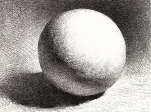 素描画球体 画法图片