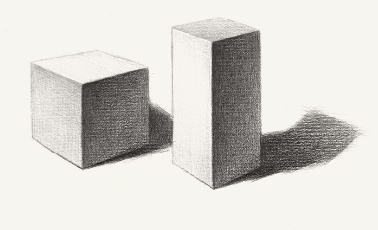 长方体和正方体 素描图片