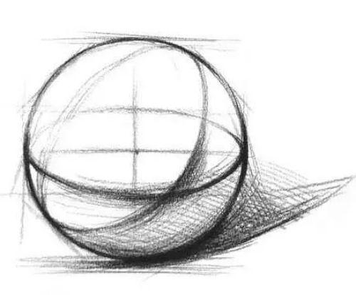 素描圆球体怎么画详细教程 石膏圆球体结构素描