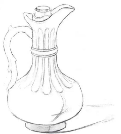 古代酒壶的画法图片