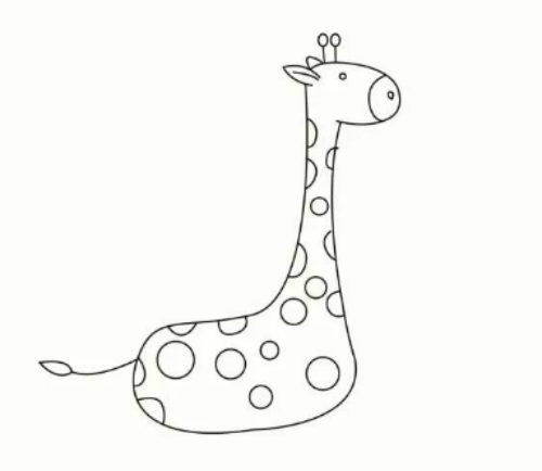 矮矮的长颈鹿怎么画图片