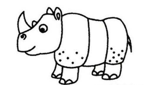 儿童画犀牛简笔画怎么画 可爱简单犀牛简笔画图片大全
