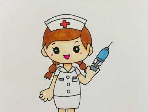 护士简笔画简单漂亮图片