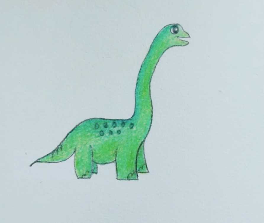 草的简笔画恐龙图片