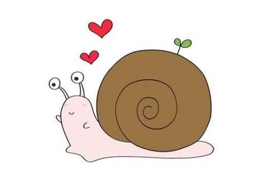 蜗牛怎么画 简图图片
