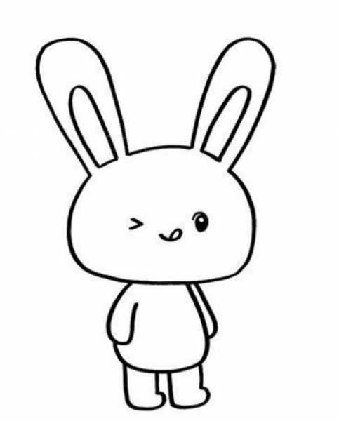 画很可爱的小兔子图片