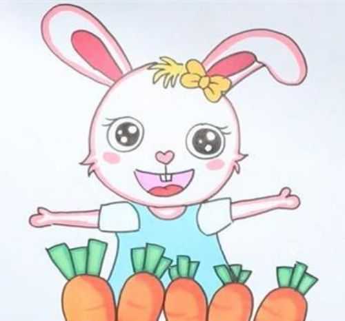 兔子简笔画彩色可爱简笔画 兔子简笔画简单又好看