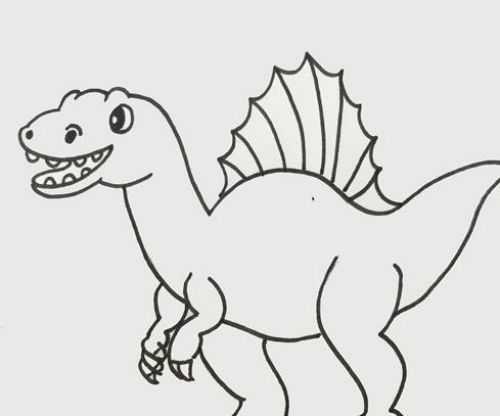 棘龙简笔画怎么画 恐龙简笔画超详细教程