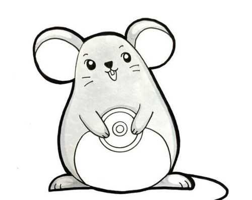 简单可爱老鼠简笔画怎么画 老鼠动物简笔画儿童步骤教程