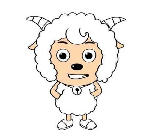 喜羊羊的简笔画卡通图片