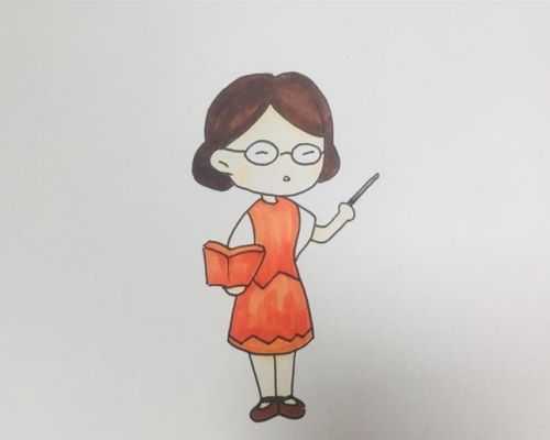 女语文老师简笔画可爱图片