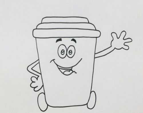 分类可爱垃圾桶简笔画怎么画 卡通垃圾桶简笔画步骤教程