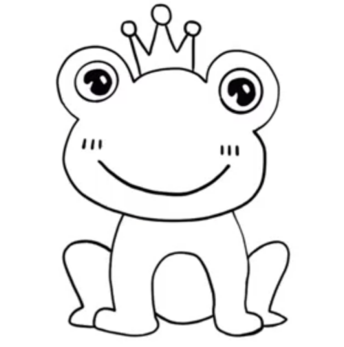 青蛙的画法儿童简笔画图片
